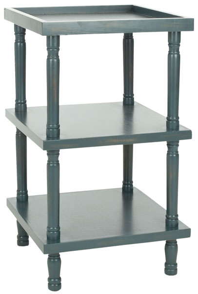 Esmeralda 3 Tier Side Table - Steel Teal - Safavieh - Image 2
