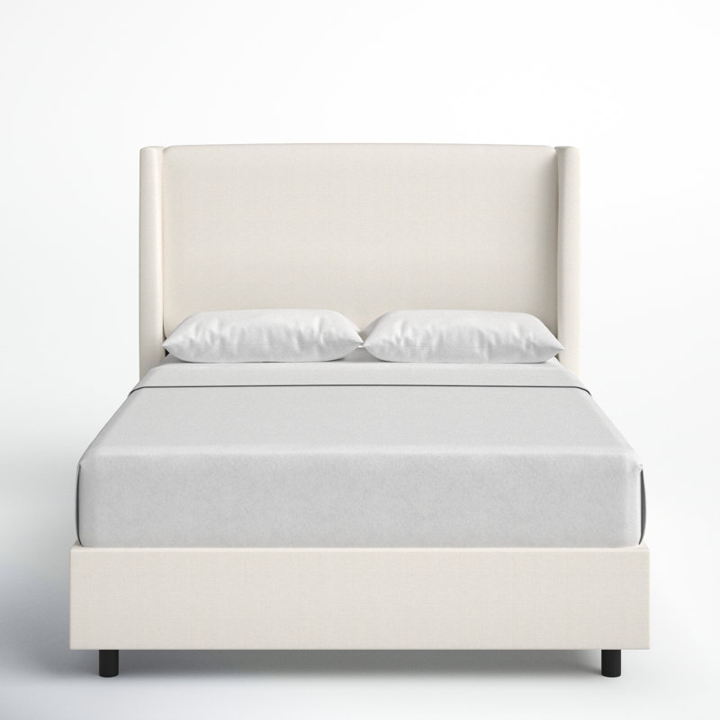 Tilly Upholstered Bed, Zuma White, Queen - Image 0