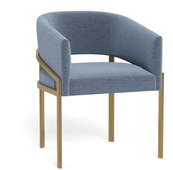 Mina Metal Framed Upholstered Chair - Image 0