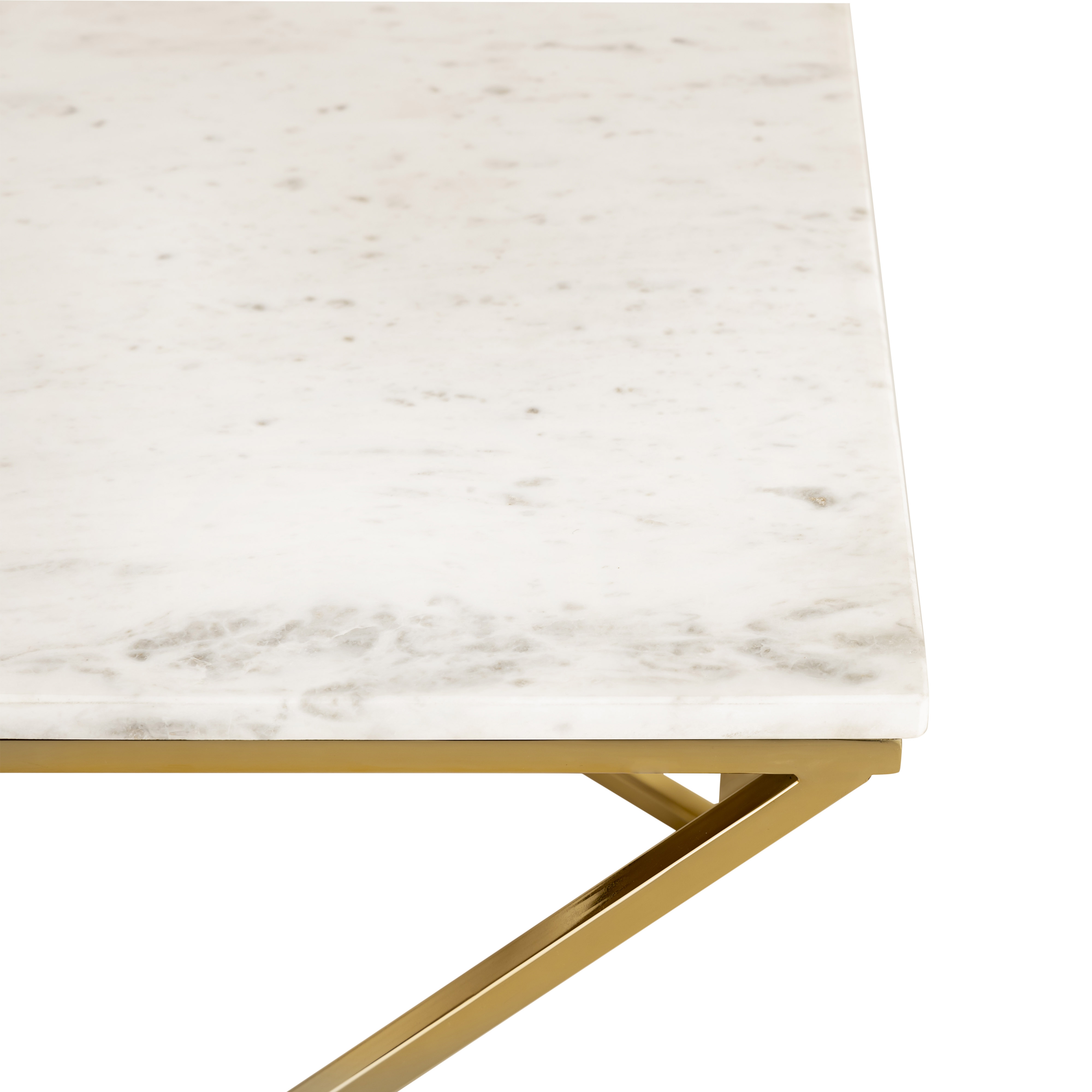 Rebecca White Marble Coffee Table - Image 4