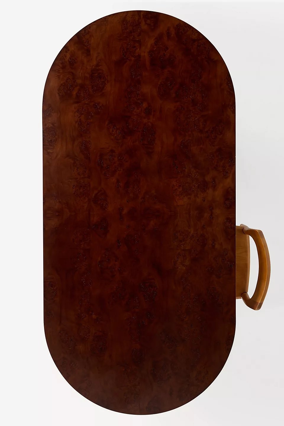 Scout Oval Double Pedestal Burl Wood Dining Table - Image 3