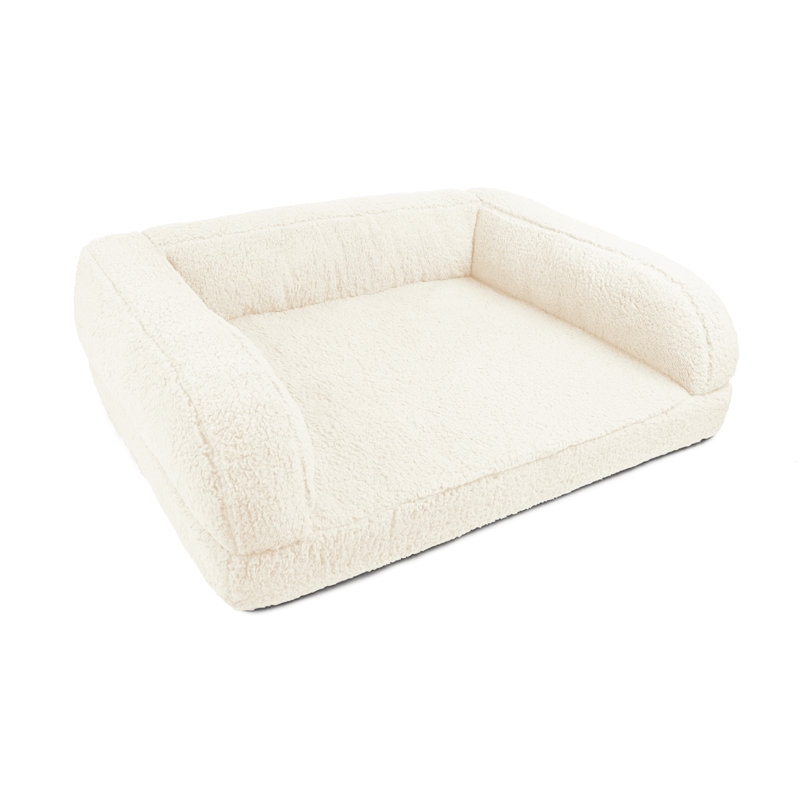 Tucker Murphy Pet™ Sherpa Couch 3-Sides Bumper Style Dog Bed - Image 1