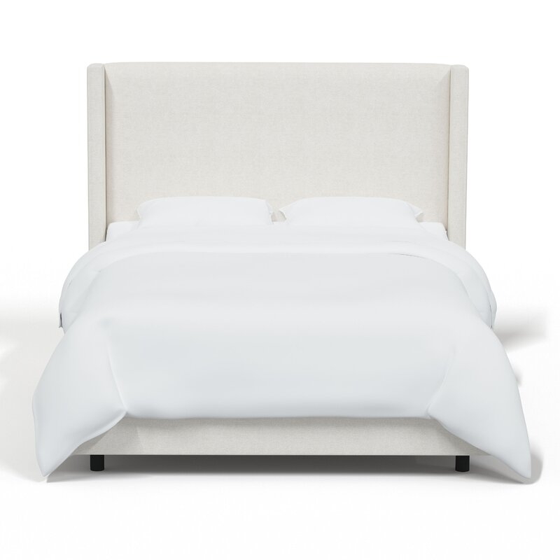 Hanson Upholstered Bed - Zuma White - Solid Color - King - Image 0