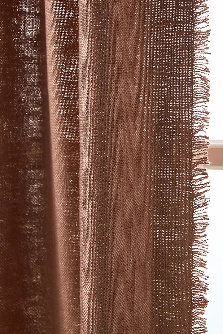 Luxe Linen Blend Woven Curtain - Image 1