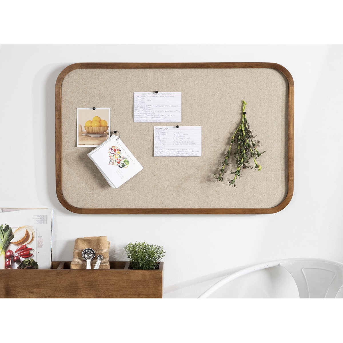 Red Barrel Studio® Hutton Wood Framed Fabric Pinboard 20X30 Rustic Brown - Image 3