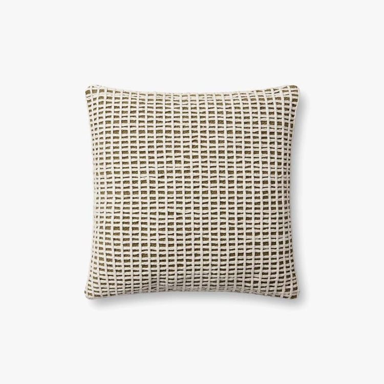 Rifle Paper Co. x Loloi Pillows Green / Ivory 18" x 18" Cover Only - Image 0