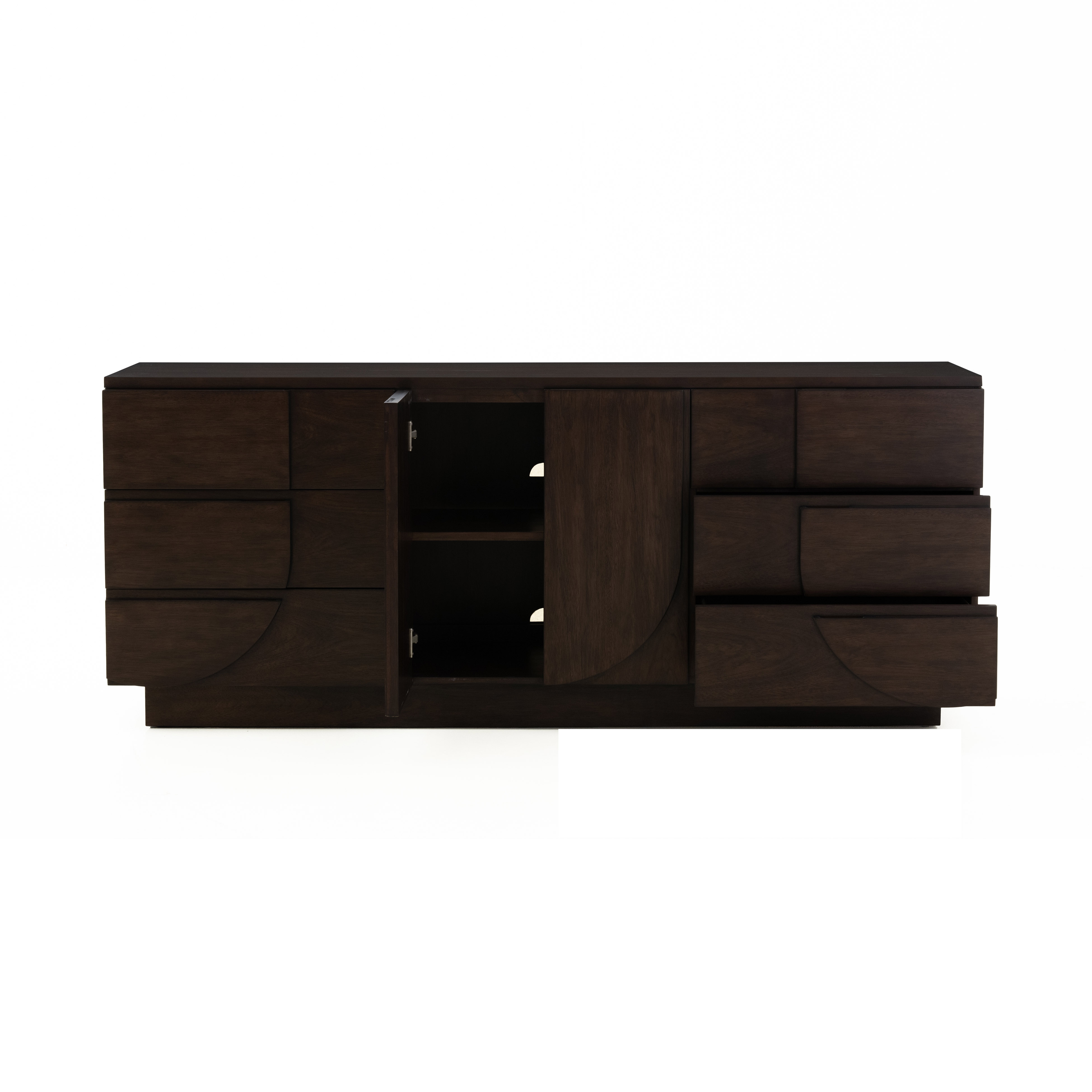 Simone Chocolate Brown Credenza - Image 3