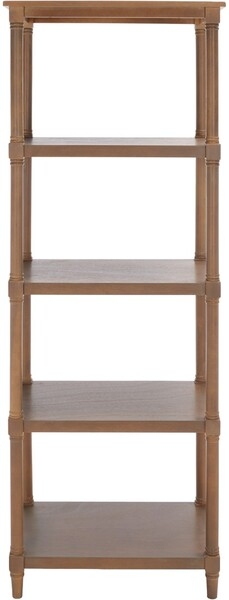 Odessa 5 Tier Bookcase - Washed Natural Pine - Safavieh - Image 4