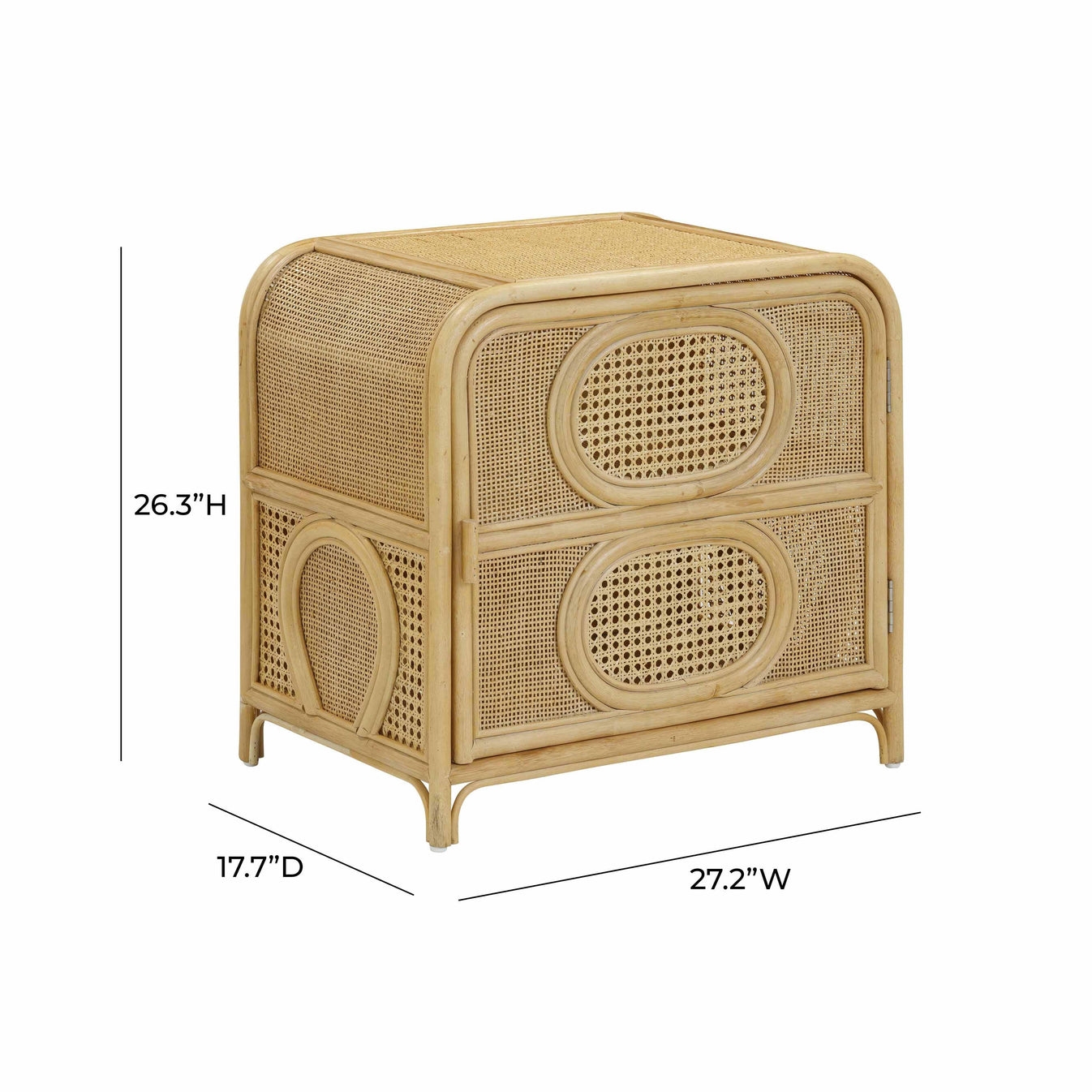 Tina Natural Rattan Nightstand - Image 4