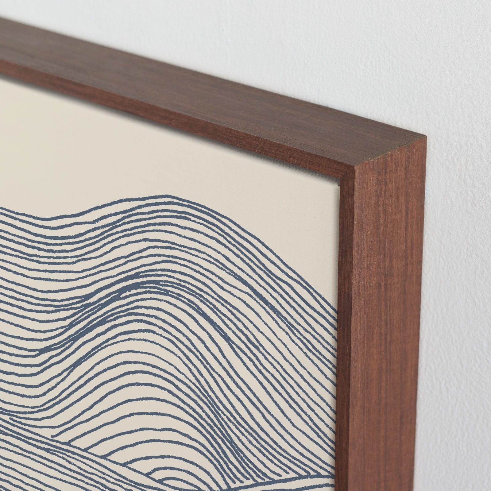 Rolling Waves I, 30" x 40", Canvas, Walnut Frame - Image 2