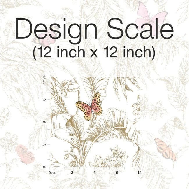 Butterfly Sketch Peel and Stick Wallpaper - Image 4