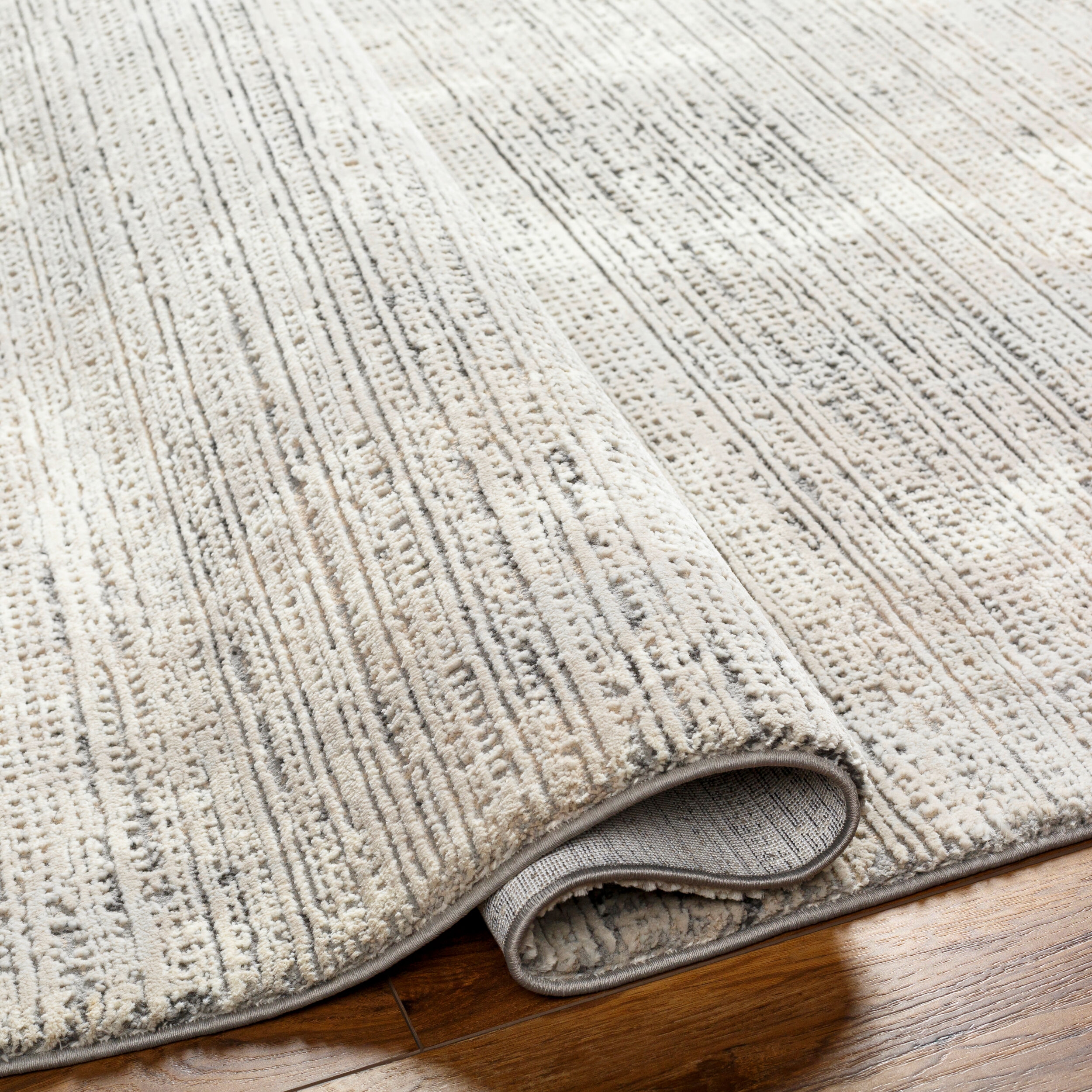 Alder Beige Indoor 6'4" x 9' Machine Woven Rug - Image 3