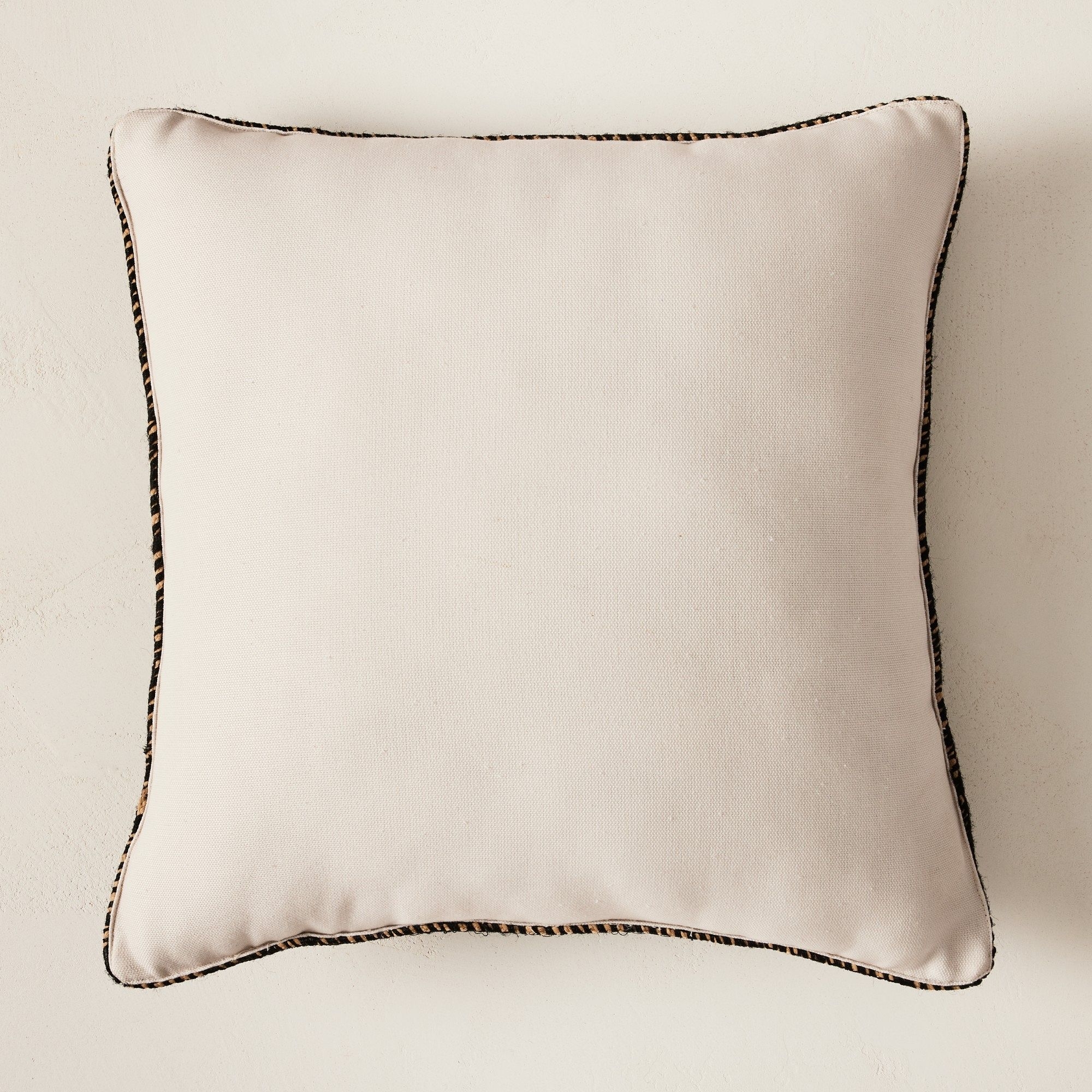 Outdoor Woven Arches Pillow, 20"x20", Black - Image 1