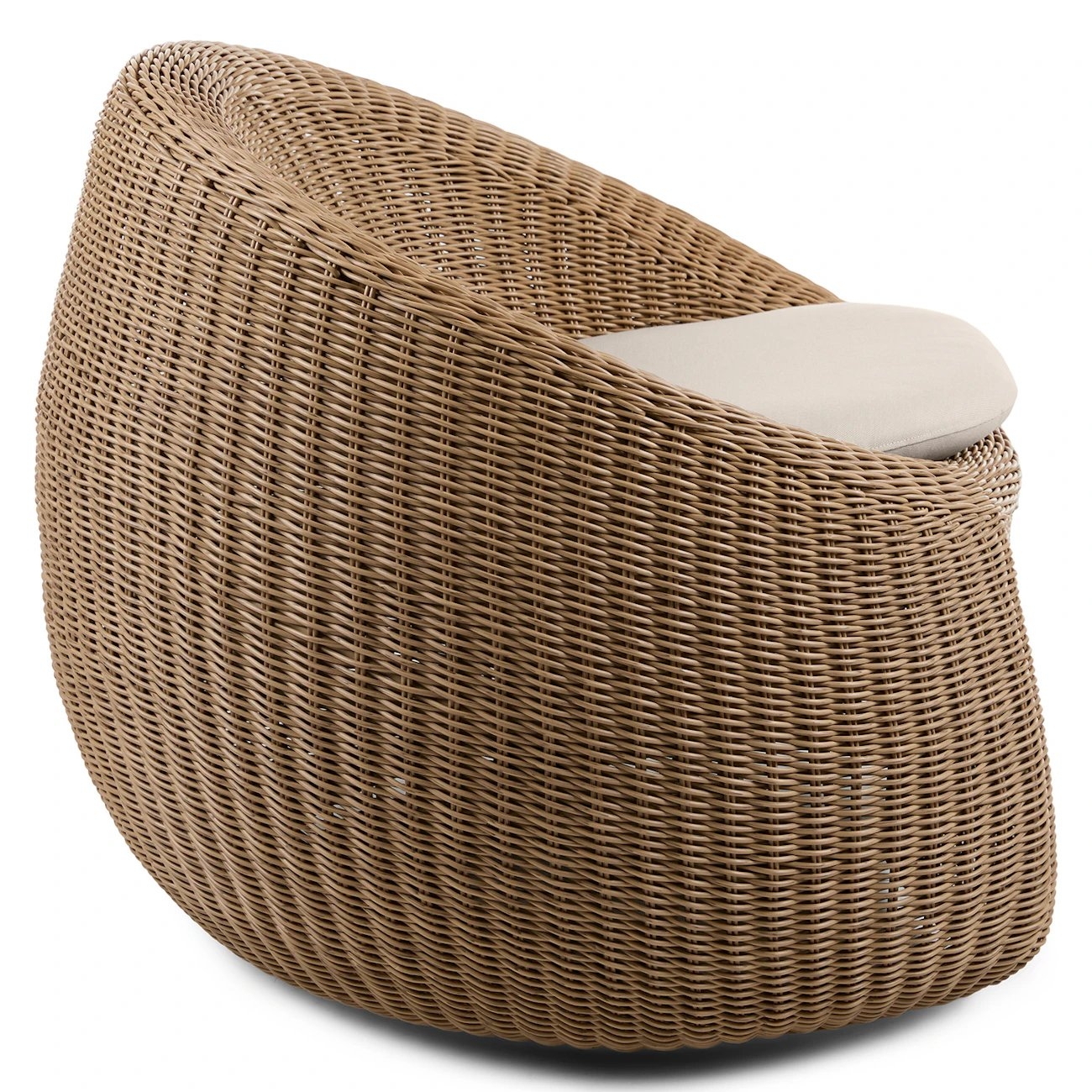 Avila 36.5" Outdoor Swivel Chair - Dravite Ivory - Image 3