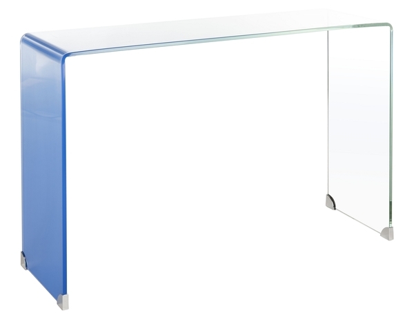 Crysta Ombre Glass Console Table - Clear/Blue - Arlo Home - Image 1