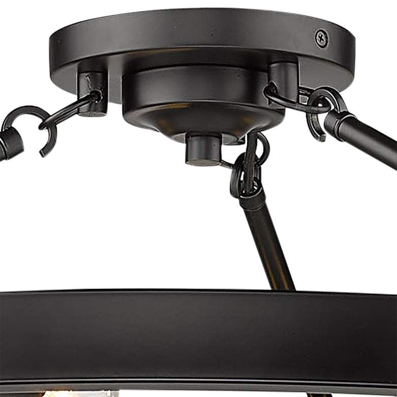 Golden Castile 32" Wide Matte Black 9-Light Ring Ceiling Light - Image 3
