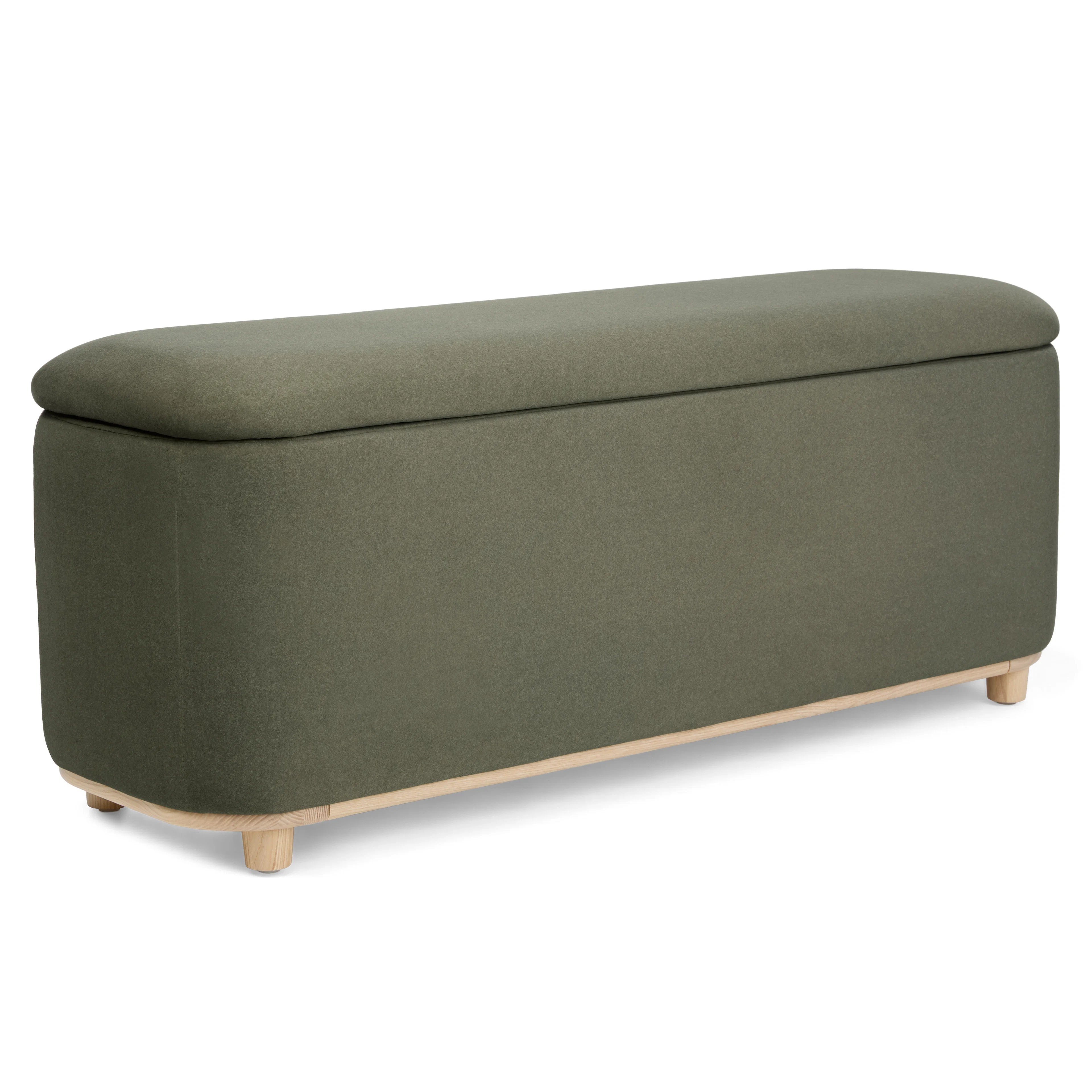 Maribo 48" Storage Ottoman - Felted Green - Image 0