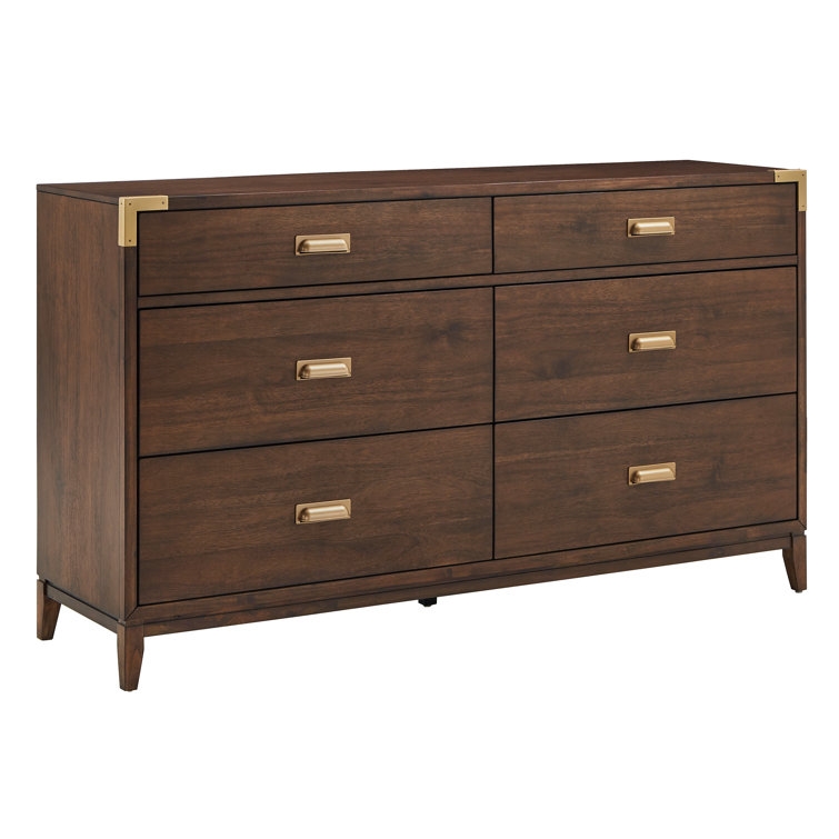 6 Drawer 64" W Solid Wood Dresser - Image 4