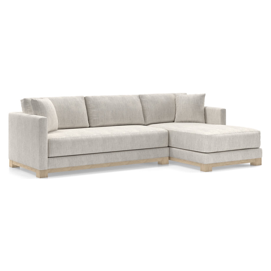 Gather Wood Base Bench 2-Piece Sectional Sofa - Image 0