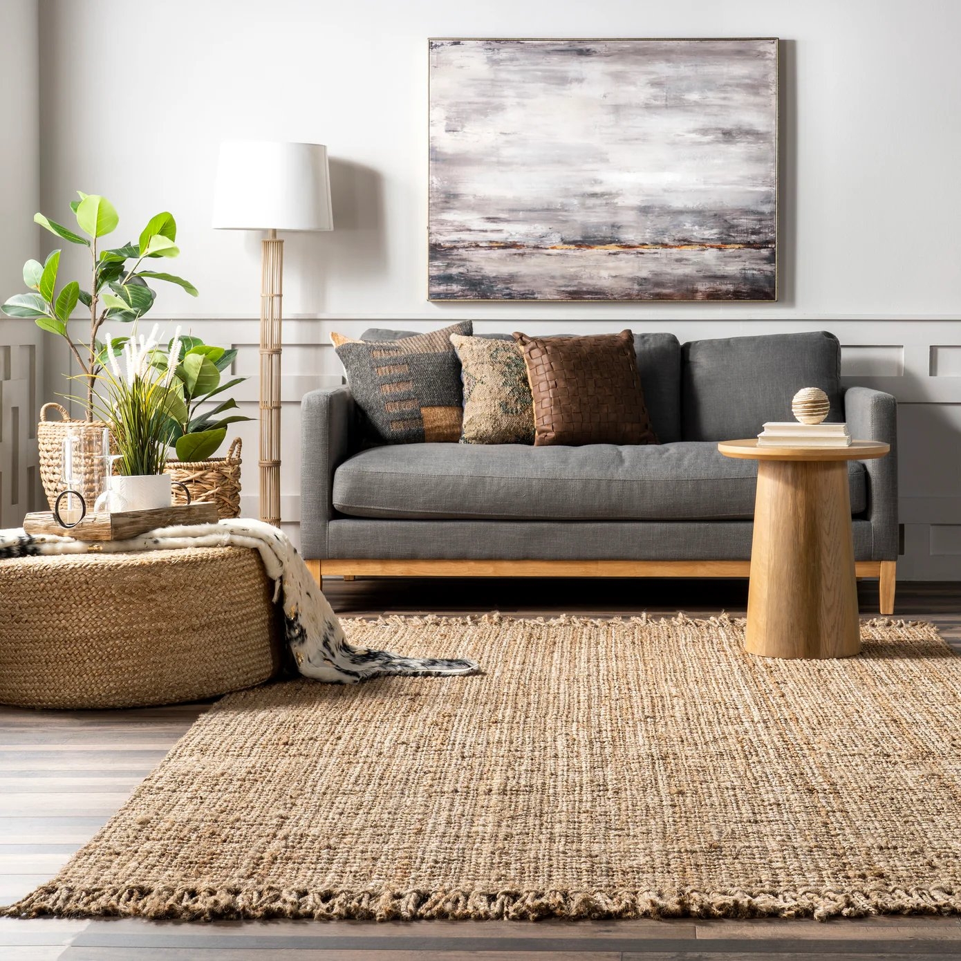 Daniela Farmhouse Chunky Jute Area Rug - Image 4