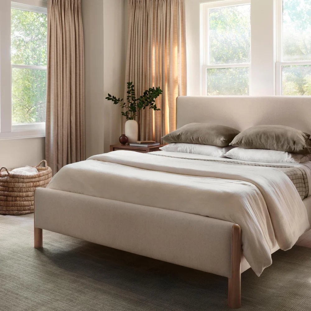 The Citizenry Laurel Bed with Low Footboard | Queen | Brown - Image 2