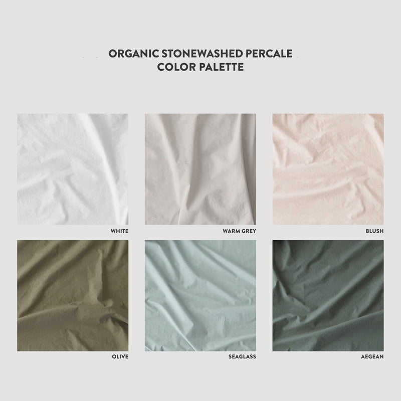 The Citizenry Stonewashed Organic Cotton Percale Duvet Cover | Full/Queen | Duvet Only | Grey - Image 4