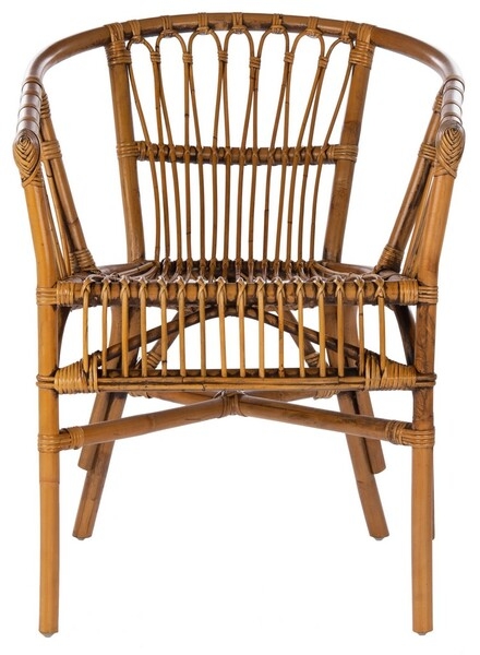 Adriana Rattan Accent Chair - Honey Brown Wash - Arlo Home - Image 1