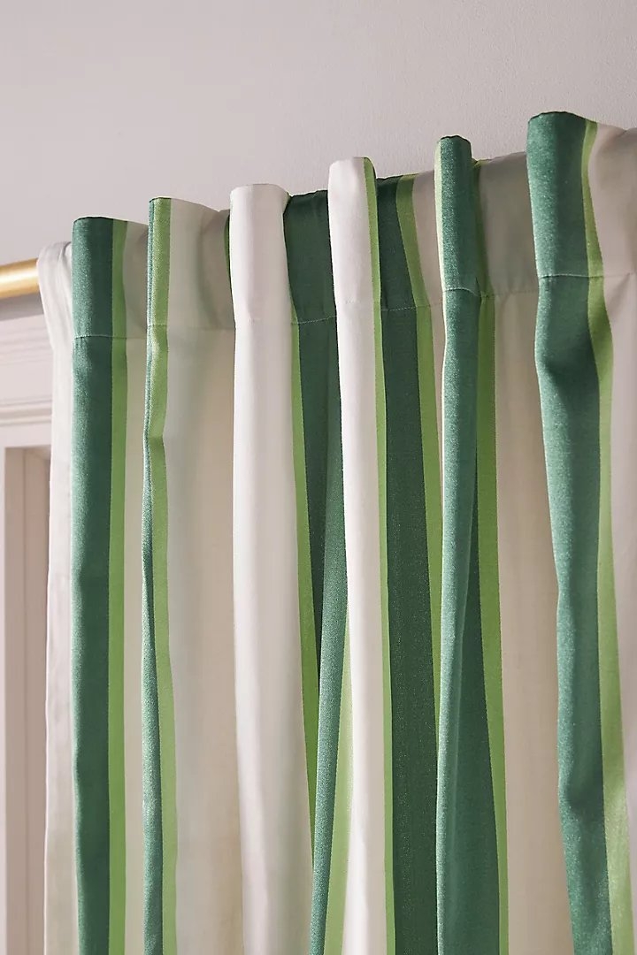 Woven Rugby Stripe Curtain - Image 1