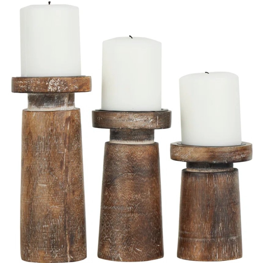 3 Piece Tabletop Candlestick Set - Image 0