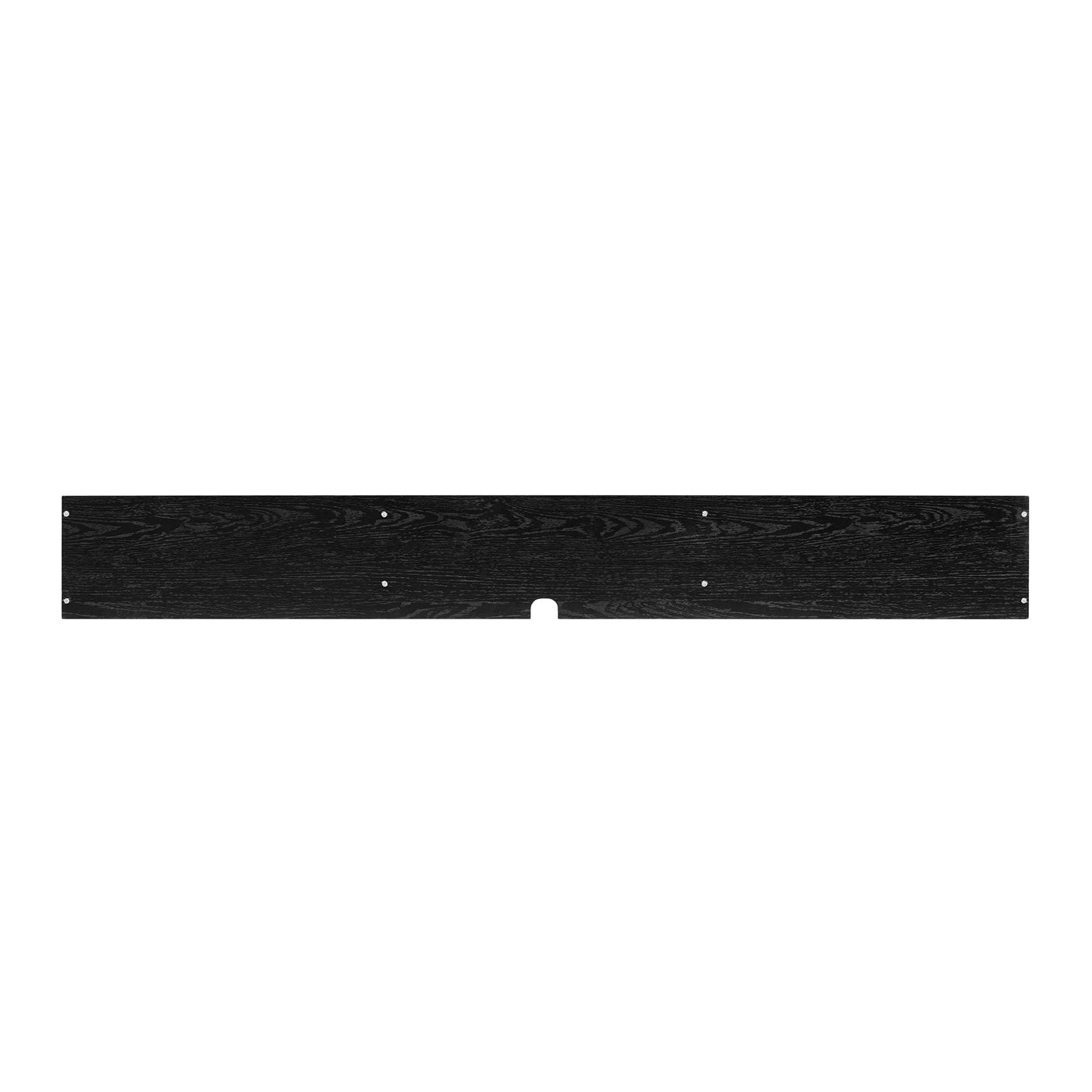 70" Floating TV Stand with Rattan Doors - Black - Image 4