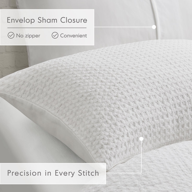 Bora Waffle Weave Textured Microfiber Comforter Set - Image 6