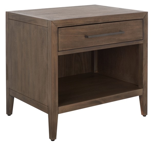 Ariella 1 Drawer Wood Nightstand - Image 3