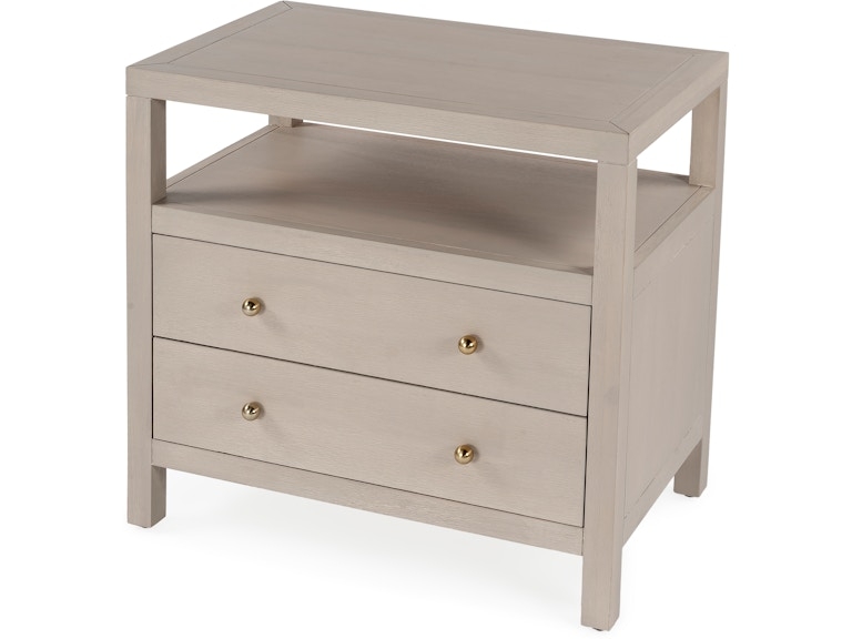 Nora Antique Taupe Nightstand - Image 0