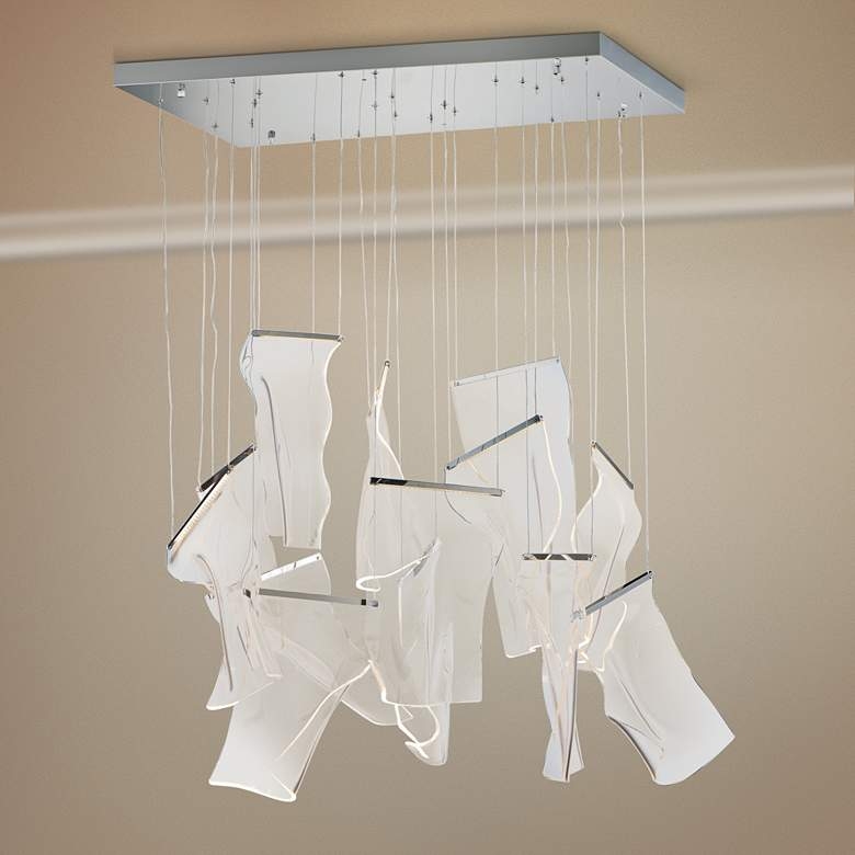 ET2 Rinkle 35 1/2" Wide Polished Chrome 13-Light LED Pendant - Image 1