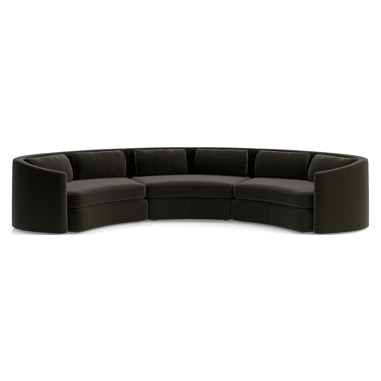 Nouveau 3-Piece Curved Sectional Sofa - Image 1