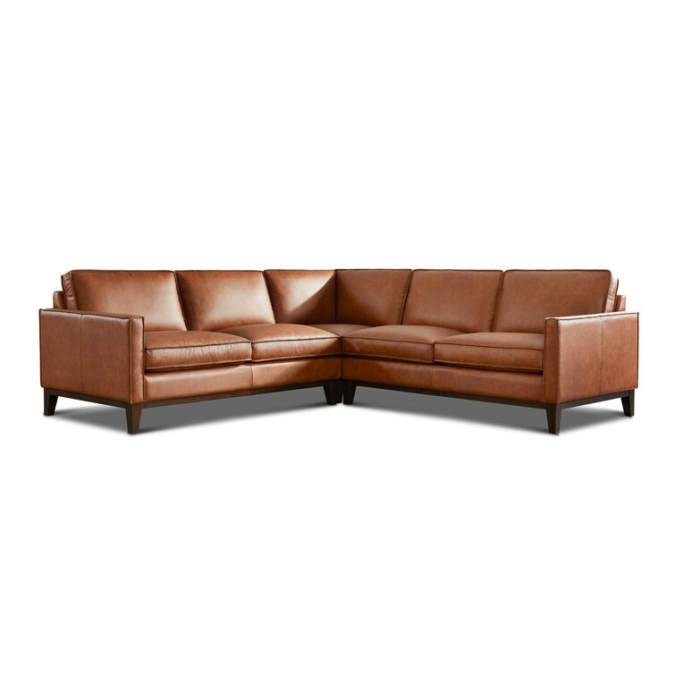 Zoticus 3 - Piece Leather Sectional - Image 1