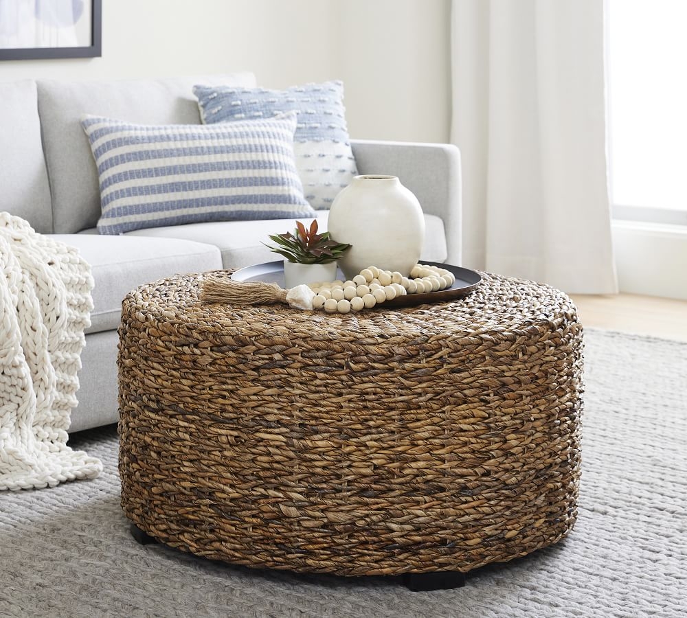 Woven Abaca Round Coffee Table - Image 4