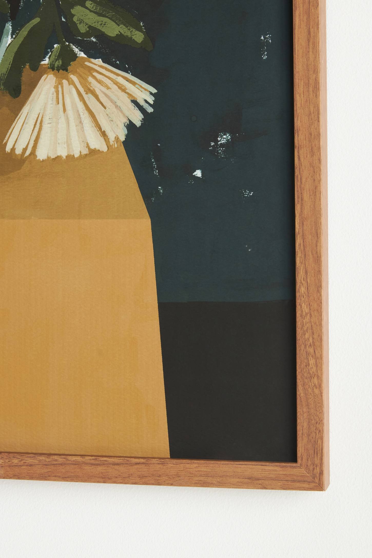 Viridian Vase Floral Wall Art - Image 1