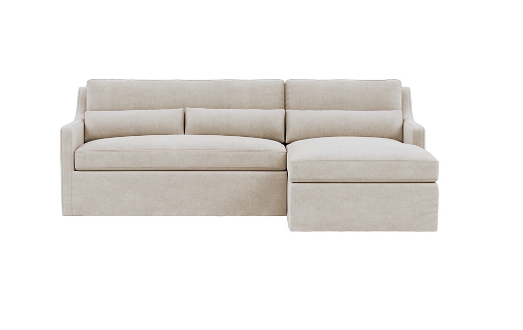 Ella Slipcovered 3-Seat Right Chaise Sectional - Image 0