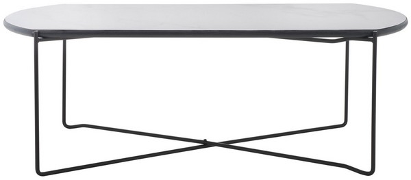 Vickie Coffee Table - White / Black - Safavieh - Image 1