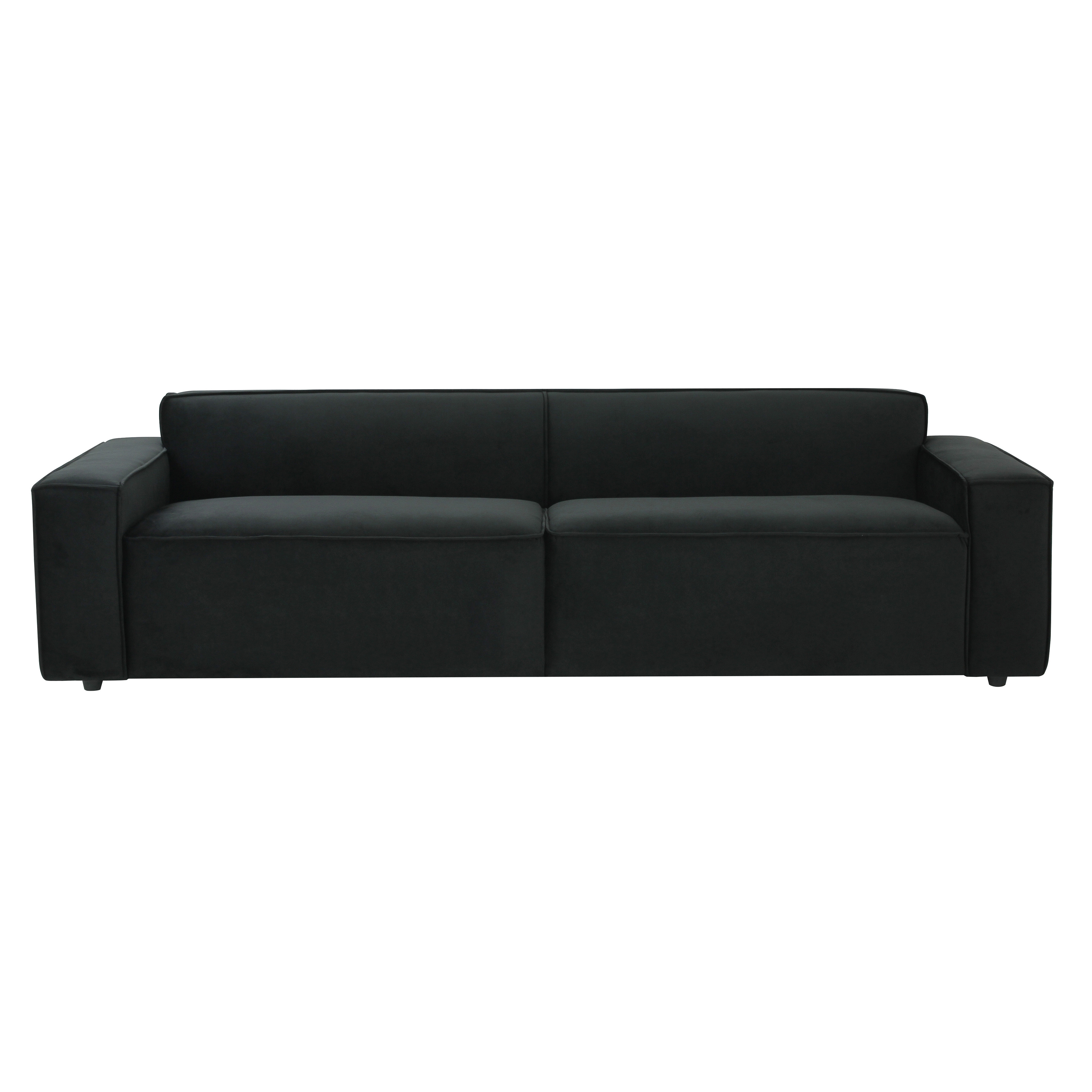 Olafur Black Velvet Sofa - Image 0
