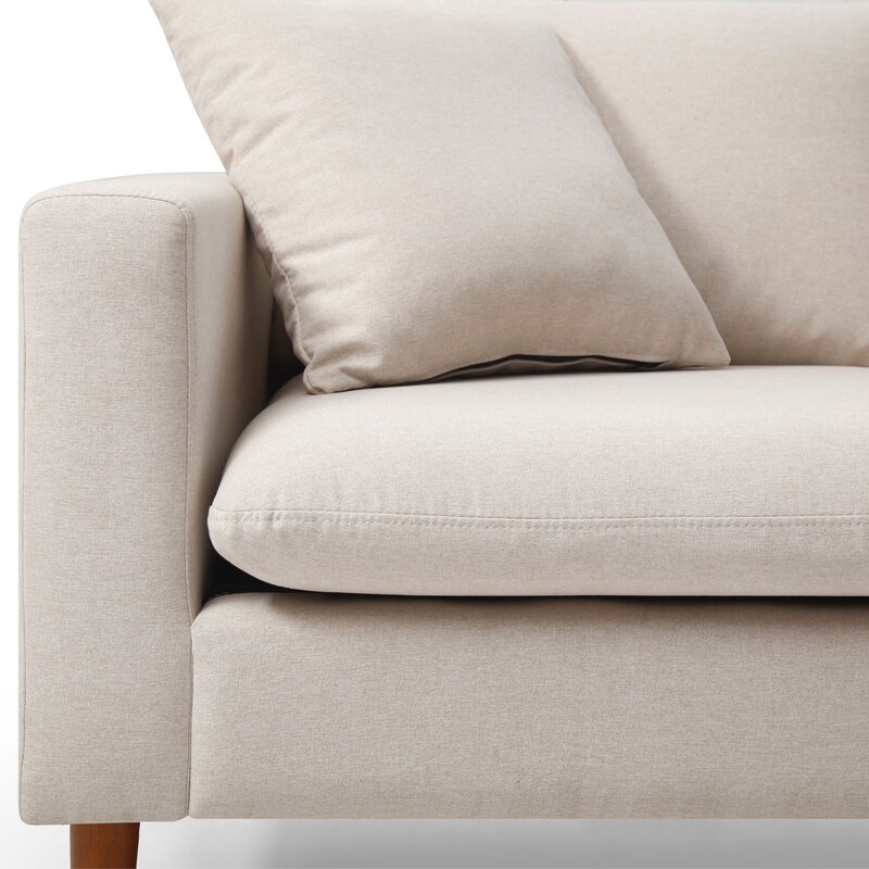 Jeni 87" Wide Reversible Sofa and Chaise  - Oatmeal - Image 2