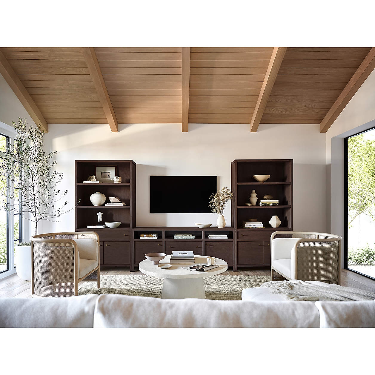 Keane Espresso Wood Closed Bookcase - Image 3