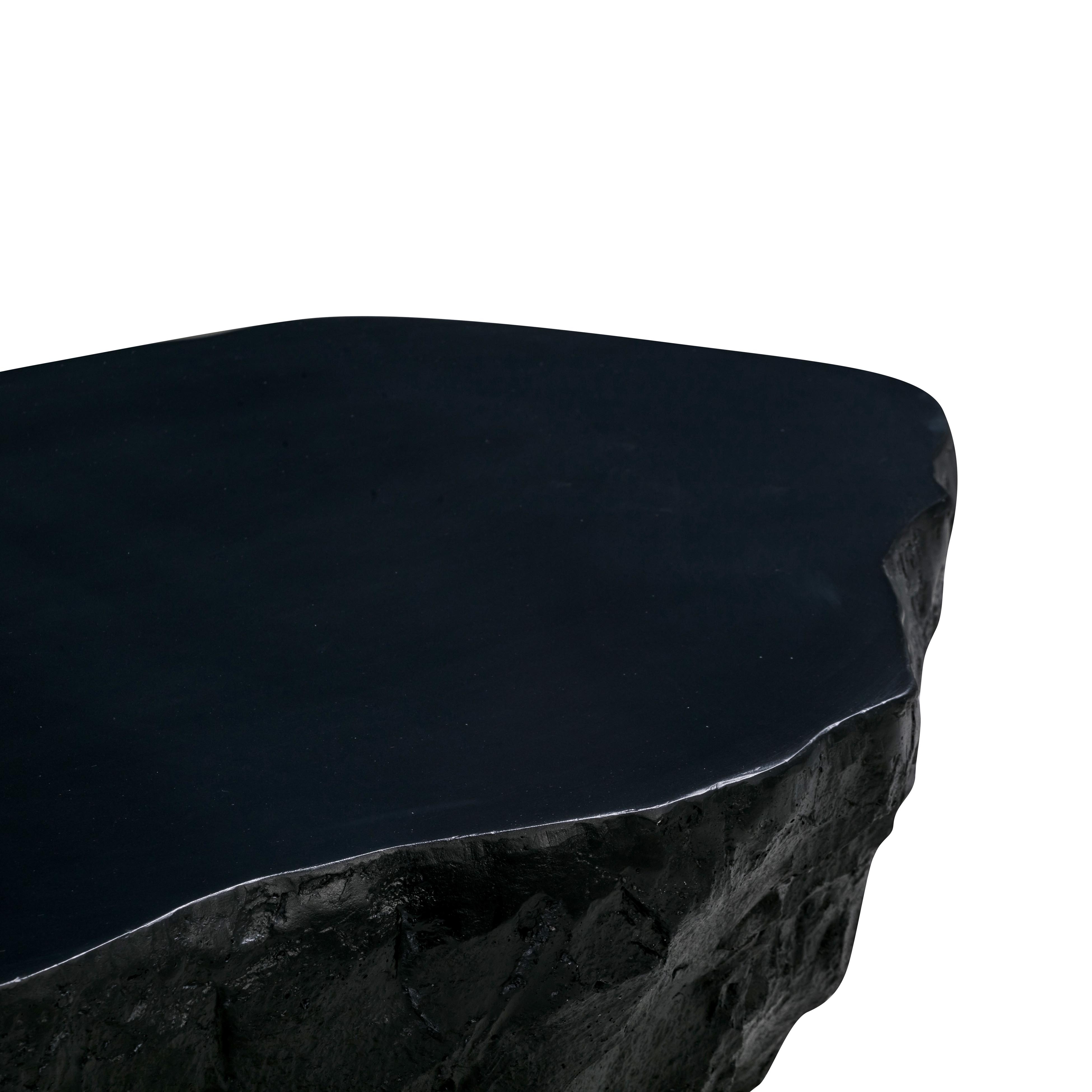 Crag Black Concrete Coffee Table - Image 4