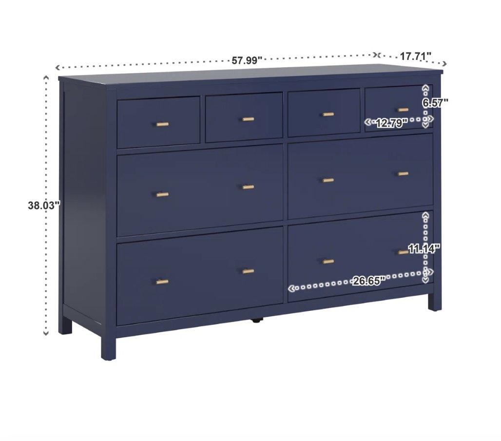 Bevers 8 Drawer Double Dresser - Image 2