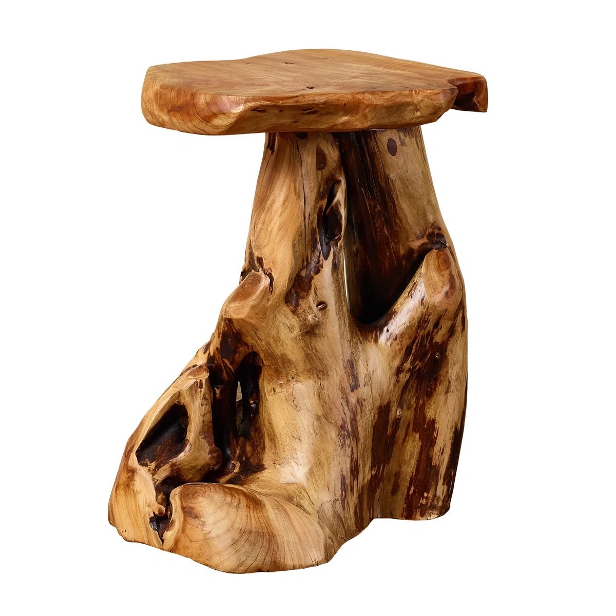 Gerrity Solid Wood Tree Stump End Table - Image 2