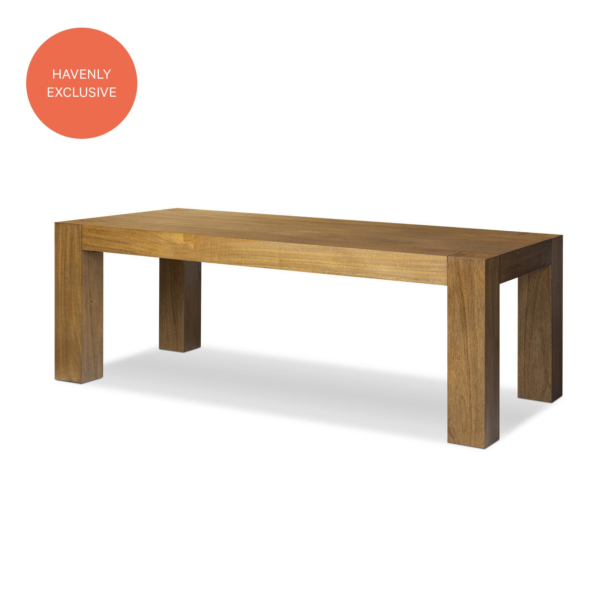 Emeli Dining Table 84" - Tawny Rubberwood Veneer - Image 0