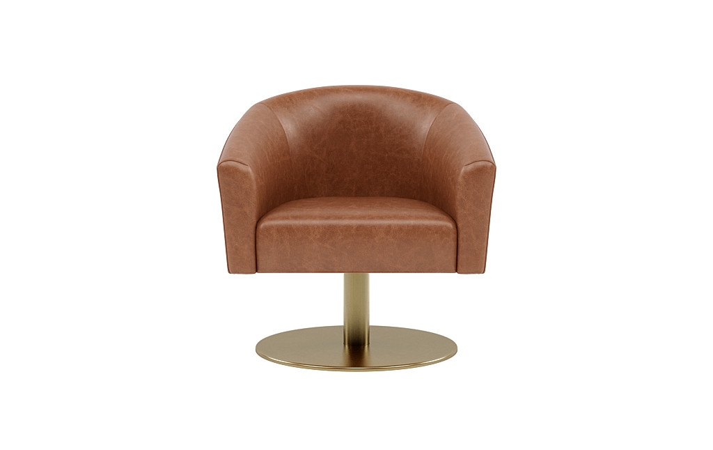 Tegan Leather Pedestal Swivel Chair - Image 0