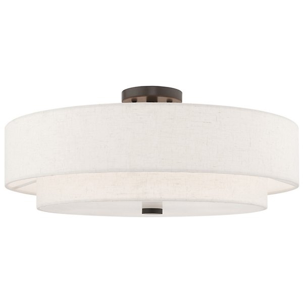 Maureen Double Shade Semi Flushmount - Image 0