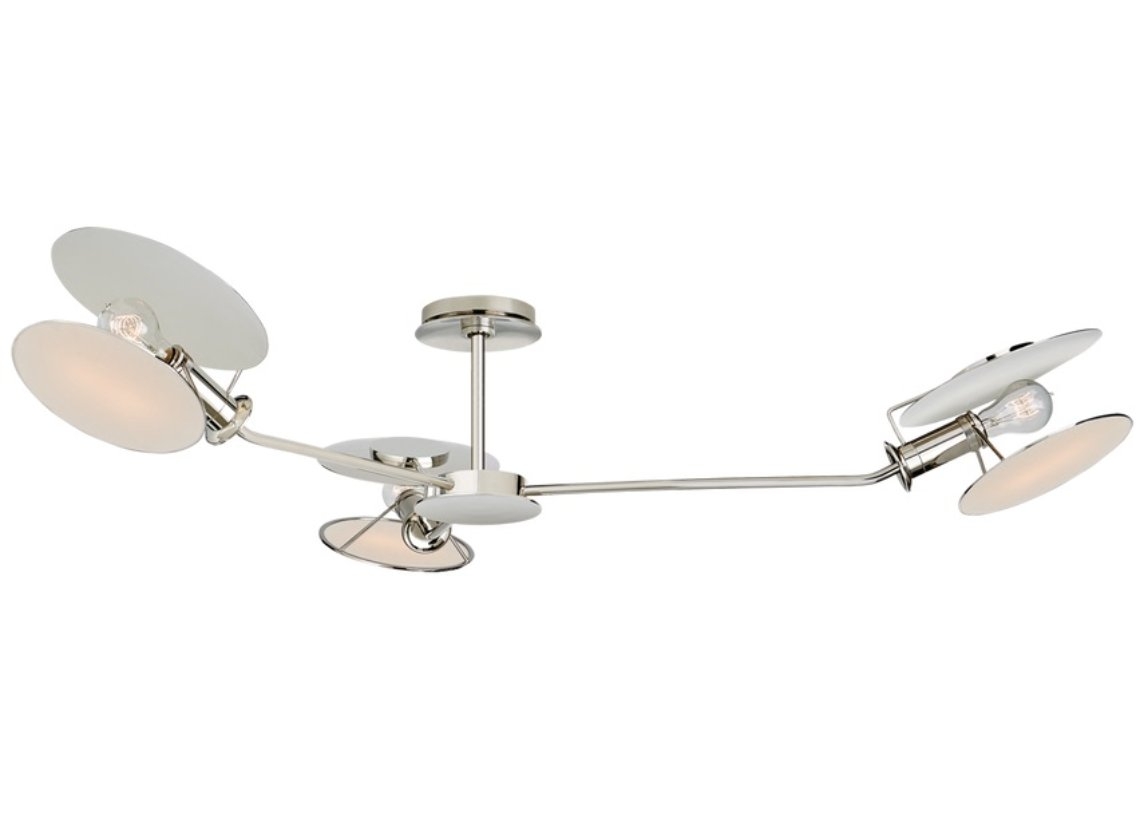 Visual Comfort Signature Thomas O'Brien Osiris Large Asymmetric Semi-Flush Mount - Image 0